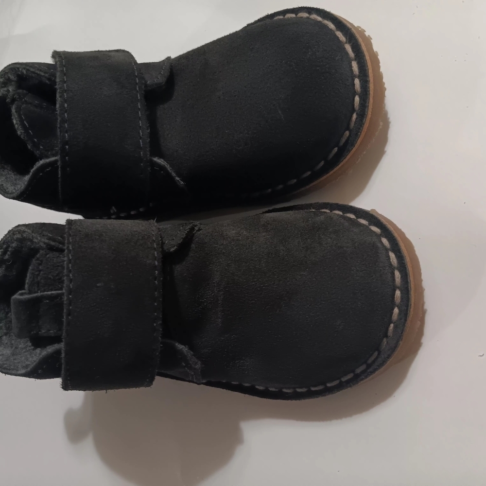Kids Black Suede Shoes